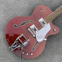 스톡 공장의 기타 와인 레드 팔콘 6120 반 중공 바디 재즈 튜너 트레몰로 즉시 배달과 전기 기타