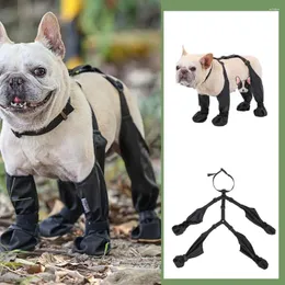 Hundkläder Vattentäta skor Anti-Slip Pet Protector för små medelstora hundar smutsiga utomhuslöpande stövlar Auxiliary Strap 2024