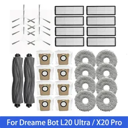 Dreame Bot L20 Ultra / X20 Pro Aksesuarları için Ana Yan Fırça Hepa Filtre Mop Toz Torbası Robot Vakum Süpürge Değiştirme 240409