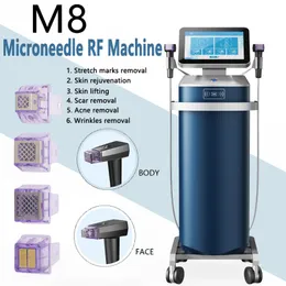 CE aprovada fração vertical rf microneedle rf máquina / micro agulha fracionária rf microneedling 4 cartuchos de remoção de acne levantamento de face Máquina de beleza