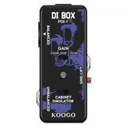케이블 Koogo LEF331 직접 박스 기타베이스 수동 디 박스가있는 캐비닛 시뮬레이터 1/4 및 XLR