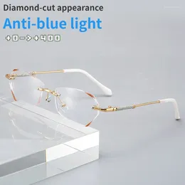 Солнцезащитные очки 2/1pcs Женщины режущие рамки Presbyopia Glasses Blue Light Blocking Reading Vintage дальновидные очки с диоптером