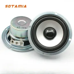 Speakers SOTAMIA 2Pcs 3 Inch HIFI Full Range Sound Speaker 4 Ohm 10W Antimagnetic Longstroke Audio Speaker Large Voice Coil Loudspeaker