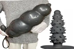 Średnica masażera zabawek seksualnych 13 cm nadmuchiwane dildo cząsteczki analne wtyczka anal z 5 koralikami wbudowana kolumna silikonowa ogromna tyłek ass tle DIRator4169201