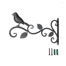 Dekorativa figurer Växthängare Bracket Multiflygningsvägg Hängande krok Iron Flowerpot Bird For Garden Balcony Decor