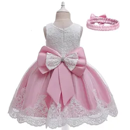 Crianças Flower Tutu Dress por 110 anos Girls Wedding Birthday Party Princess Dresses Criança vestido de renda vestido vestidos 240415