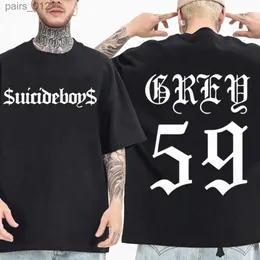 Herren T-Shirts Suicide Boy G59 Rap-Sänger Hip Hop Music T-Shirt Mode Harajuku O-Neck Kurzarm Herren Shirt Fan Geschenk YQ240415