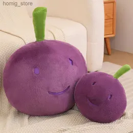 Bonecas de pelúcia de frutas criativas smille uva brinquedos de uva
