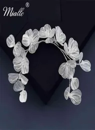 Miallo brud bröllop pannband blomma pärla hår tillbehör för kvinnor smycken party brud huvudstycke brudtärna gåva 2107072205849