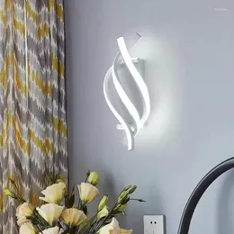 Lampada a parete Modern LED Curve Design Spirale per camera da letto per la casa decorazione per la casa illuminazione per scopi interni