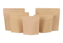 500pcs com zíper Brown kraft aluminizante bolsa de alumínio de papel kraft papel alumínio bolsa de alumínio vedada com zíper de zíper de alimento DHL9704471