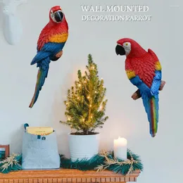 Декоративные фигурки творческая смола статуя попугая Стена Стена Дерево Скульптура животных для домашнего офиса садовый декор орнамент капля капля