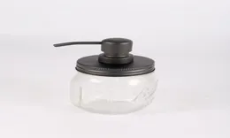 Siyah Sıvı El Diy Mason Kavanoz Sabunu Dispenser Pompa Kapağı ve Yaka Mason Jar Sıvı Losyon Pompası1813307