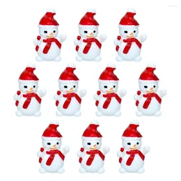 Dekorative Figuren kleine Harz Weihnachtsdekoration Weihnachtsmann Snowman Tree Micro Landschaft Modell DIY Garden Home Globus