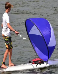 108108cm Foldable Kayak Wind sail Boat Wind Sail Paddle Board Sailing Canoe Rowing Boats Clear Window7169885