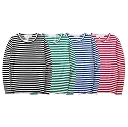 Camicie da uomo suonano in cotone vneck da donne a maniche lunghe slim fit maglietta casual hip hop zebra a strisce tees5772390