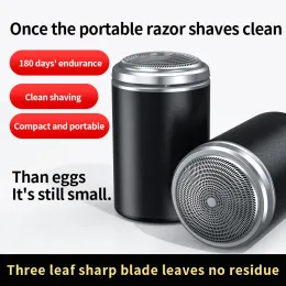 Barbeadores mini elétrico portátil barbeador de alta qualidade recarregável barba viagens de barba de barba masculina e seca de dupla limpeza de água seca de homens navais de água