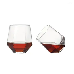 Vinglas med 2 350 ml kreativa handgjorda blåsta polygon whisky glas för bar hushåll dagligen vatten blandat dricka