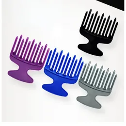 2024 Plastic Wide Big Tooth Afro Hair Pick Comb Detangle Wig Braid Hairbrush Oil Head Fork Hairdressing Styling Modeling Toolwide tooth
