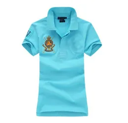 Summer Fashion Solid Polo Women Shirt Slim с коротким рукава