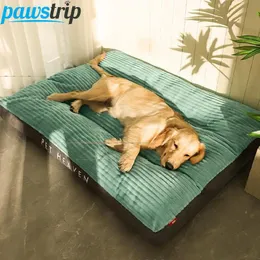 コルドゥロイ犬マットのぬいぐるみ犬のベッド小さな中程度の大きな犬分離可能な洗えるペット寝台マットペット用品240410