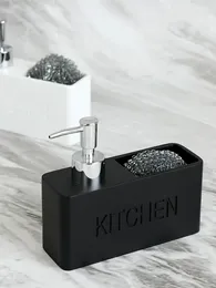 Liquid Soap Dispenser Modern Kitchen Set Hand Pump Bottle Brushes Holds And Stores Sponges Scrubbers