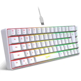 HXSJ V200 Wired K68 RGB Streamer Mini Gaming-Tastatur 19-Taste Konfliktfreie Membrane-Tastatur, aber mechanisches Gefühl für GameOffice 240415