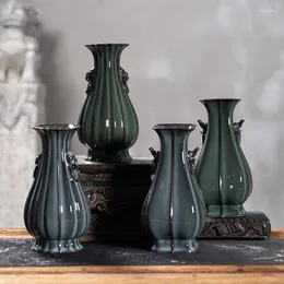 Vaser estetiska nordiska blomma lyx vardagsrum små bord dekoration tillbehör jarron dekorativos höstdekor yn50vs