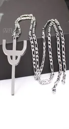 jewelry Gothic Punk Judas Priest Necklace Stainless Steel Men039s Favorite Pendant merch logo symbol Charm Amulet7711458