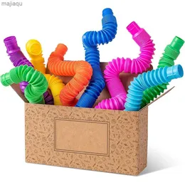 Decompressione giocattolo 8pcs tubi pop giocattoli sensoriali sollievo da stress per bambini top adhd autismo agitazione per bambini da viaggio per viaggi per viaggi per ragazzi