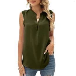 Camisoles Tanks Tops for Women v Neck Tank Lace Sreeveless Shirts Summer Casual Tunic Blouse