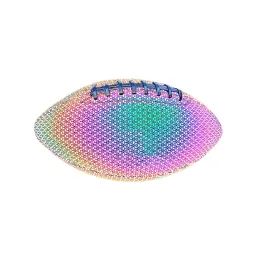 Rugby Reflective American Football Rugby Ball for Outdoor Game Använd Daily Practice Training Team Sports Pu Soccer Glow in Dark