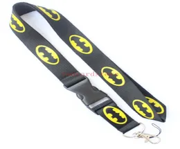 10pcslot Justice League Batman Lanyard for MP34 cell phone key chain Black lanyards whole2974334