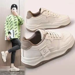 Casual Shoes 2024 Spring/Summer Breathable Board Thick Sole Elevated Spliced Round Head Street Shooting Student Trend