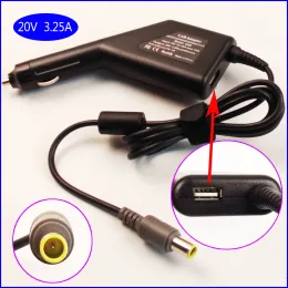 Adattatore 20V 3.25A Laptop Car DC Adattatore Adattatore Alimentatore +USB per IBM Lenovo ThinkPad L330 L410 L412 L420 L421 L510 L512 L520