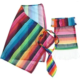 ملابس ملونة ملونة للحفلات المكسيكية أزياء المعطف الحيوانات الأليفة القابلة للتعديل