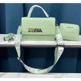 Tote Handbags Women Famous Brands Designer Shoulder Steve Purse och 2st/Set Luxurys PU Leather Square Bag Steve0628 000