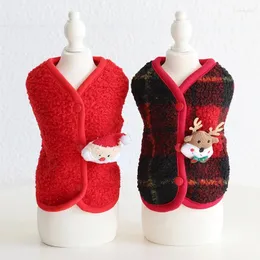 Hundebekleidung Frohe Weihnachtsnetz rote Winter Warm Weste kostet Haustierkleidung Jacke Katzenpyjamas Hoodies Kleidung für Hunde Welpe