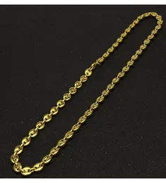 Rostfritt stål kaffebönkedja guld silver färgpläterad halsband och armband smycken set gata stil 22quot wmtdny hel203635166