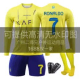 2324 Al-Nassr FC Home Long Long C Rome داخل Suit Suit Sportswear Mens و Womens Soccer Jersey