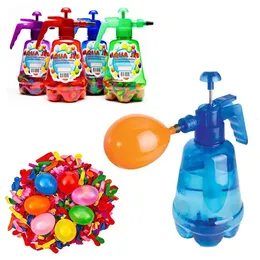 Water Balloons Pump 500pcs Balloons For Outdoor Activities Summer Sand Pool Water Toys Family Water Fight Games 240403