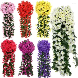 장식 꽃 바이올렛 인공 꽃 파티 장식 시뮬레이션 포도 나무 벽 매달려 바구니 가짜 식물 정원 장식