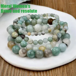 Link Bracelets Mom Gift Natural Beads Amazonite Bracelet Women Bangles Organizer 6 8 10mm Love Regalos Originales Lady Accessories