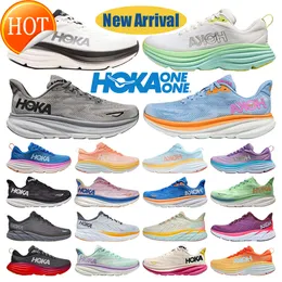 Hoka Bondi Designer Running Shoes Clifton 8 9 CHOQUE PESSOAS LANCO DE BLANC FIesta música de verão Hoka One Sneakers Hokas Trainers Jogging