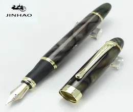 Jinhao de alta qualidade x450 largo 18kgp NIB Full Metal Metal Golden Marrbled Stationery SchoolOffice Writing Pen 4646050