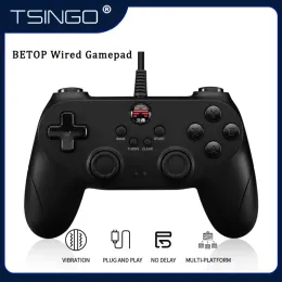 Gamepads tsingo betop d2e 2m usb kablolu gamepad android/pc/ps4/ps4/ps3 titreşim motor oyun denetleyicisi oyun konsolu için joystick