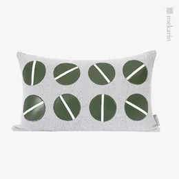 Custhow Model Room Modern Light Luxury Throve Green in pelle verde geometrica Stitching Cover Bed Bed