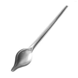 Cucchiaio in acciaio inossidabile cucchiaio di pioviggine comodo da tenere e un design facile da usare adatto per i negozi di dessert di caffè