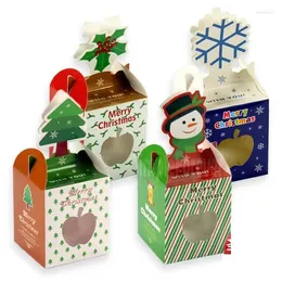 Gift Wrap Christmas Series Cupcake Boxes Biscuit упаковочная коробка 8,5 20 см запеченные кондитерские конфеты 500 шт.