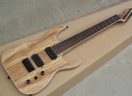 Kable 7 strun Naturalne drewniane gitara elektryczna z humbuckers Pickups 24 progi podstrunnicy z drzewa różanego